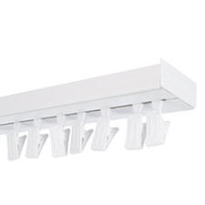 AMS AMS Műanyag mennyezeti függönysín szett (1 soros) csipesszel, fehér - 150 cm karnis, függönyrúd