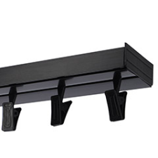 AMS AMS Műanyag mennyezeti függönysín szett (1 soros) csipesszel, fekete - 250 cm karnis, függönyrúd