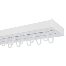 AMS AMS Műanyag mennyezeti függönysín szett (2 soros) akasztóval, fehér - 150 cm karnis, függönyrúd