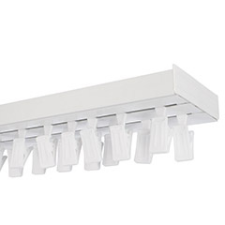 AMS AMS Műanyag mennyezeti függönysín szett (2 soros) csipesszel, fehér - 180 cm karnis, függönyrúd