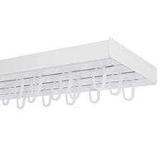 AMS AMS Műanyag mennyezeti függönysín szett (3 soros) akasztóval, fehér - 300 cm karnis, függönyrúd