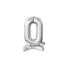 Amscan Europe GmbH Amscan felfújható fólia szám talppal, ezüst, 38cm, 0 party kellék