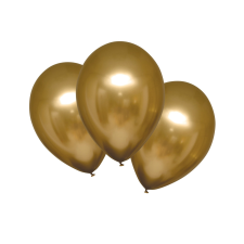 Amscan Europe GmbH AMSCAN lufi, 6db, arany, Satin Luxe 2021 party kellék