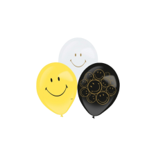 Amscan Europe GmbH Amscan lufi, smiley, 6db Smiley Originals party kellék