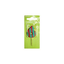 Amscan Europe GmbH Amscan számgyertya 6, 6cm, piros, csíkos party kellék