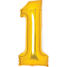 Amscan Gold, Arany 1-es Szám Fólia Lufi 66 cm (9913206) party kellék