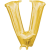Amscan Gold, Arany mini V betű fólia lufi 33 cm