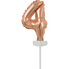 Amscan Rose Gold 4-es Szám Fólia Lufi Tortára 13 cm (616017) party kellék