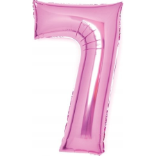 Amscan Rózsaszín Pink 7-es Szám Fólia Lufi 66 cm (9914047) party kellék