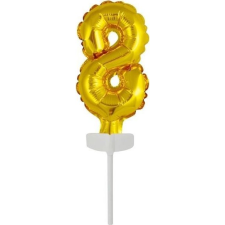 Amscan Szám Fólia Lufi Tortára - 13 cm, 8-as, Arany (615999) party kellék