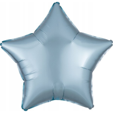 Amscan Szatén Pastel Blue Csillag Fólia Lufi 48 cm (9914118) party kellék