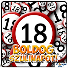 AN-PE 32 Kft Születésnapi hűtőmágnes, Boldog szülinapot, körök hűtőmágnes