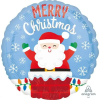 Anagram Santa in Chimney Karácsonyi Héliumos Fólia Lufi, 46 cm