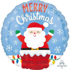 Anagram Santa in Chimney Karácsonyi Héliumos Fólia Lufi, 46 cm party kellék