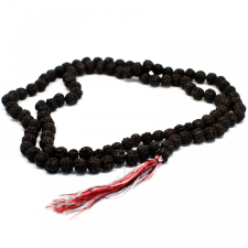 Ancient 108 Rudraksha Mala Lánc - 4 arcú rudraksa / 4 mukhi rudraksha - Sötét karkötő