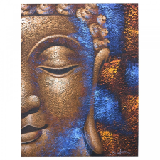 Ancient Buddha Festmény - Réz Arc grafika, keretezett kép
