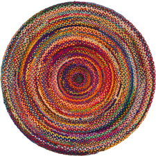 Ancient Kerek Juta és Újrahasznosított Pamut Szőnyeg - 120 cm lakástextília