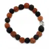 Ancient Rudraksha Mala Karkötő - 4 arcú rudraksa / 4 mukhi rudraksha - Mix