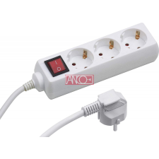 Anco Asztali elosztó 3-as, kapcsolóval, 5m hosszabbító, elosztó