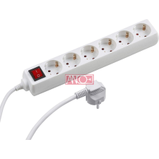 Anco Asztali elosztó 6-os, kapcsolóval, 1,4m hosszabbító, elosztó