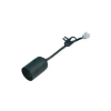 Anco Foglalat sorkapoccsal, E27, 15cm hosszú, H03VVH2 2X0.75MM, fekete