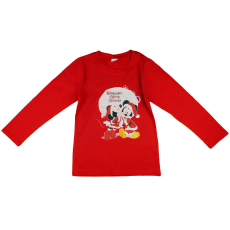 Andrea Kft. Disney Mickey és Minnie karácsonyi feliratos lányka póló