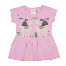 Andrea Kft. Láma mintás kislány bébi rövid ujjú ruha flitterrel lányka ruha
