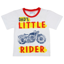 Andrea Kft. Motoros kisfiú fehér pamut póló 20912009128 gyerek póló