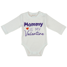 Andrea Kft. &quot;Mommy is my Valentine&quot; feliratos valentin napi baba body fehér kombidressz, body