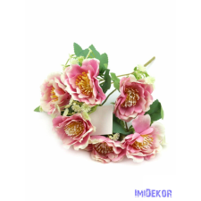  Anemone selyem csokor 30 cm - Cirmos Rózsaszín dekoráció