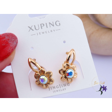  Anéta antiallergén kristályköves virág formáju fülbevaló-18K fülbevaló