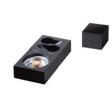 Angelo szétnyitható pipás hamutartó-fekete hamutartó