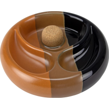 Angelo Trikolor színű kerámia pipa hamutál, 2 pipa számára hamutartó