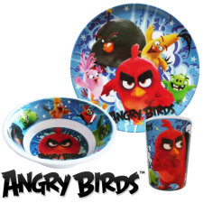 Angry Birds étkészlet, melamin szett tányér és evőeszköz