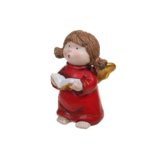  Angyal könyvvel álló, éneklõ 12 cm dekorációs kellék