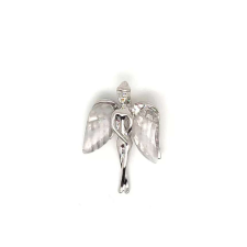 Angyal szárnyas fém medál Hegyikristály 23x33mm medál