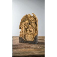  Angyali Védelem – Fa Hatású Betlehemi Jelenet Angyallal karácsonyi dekoráció