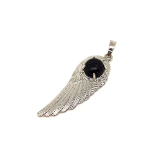  Angyalszárny fém medál goldstone kék 15x45mm medál