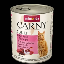Animonda Animonda Carny Adult (marha,pulyka,garnélarák) konzerv - Felnőtt macskák részére (800g) macskaeledel