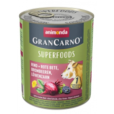 Animonda GranCarno Adult (superfood) marha,cékla,szeder,pitypang konzerv 6x400g kutyaeledel