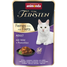 Animonda Vom Feinsten Feines mit Filets vadas és pulykafilés macskaeledel alutasakban (18 x 85 g) 1,53 kg macskaeledel