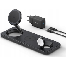 Anker B25M1321 MagGo 15W 3in1 MagSafe Töltő Állomás 15W - Fekete (B25M1311) mobiltelefon kellék