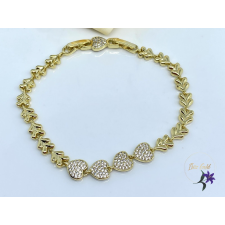  Annaróz antiallergén karkötő 4 pici szívvel 14K karkötő