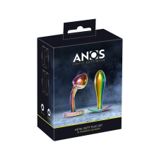Anos Metal Rainbow - fém anál dildó szett (2 részes) műpénisz, dildó