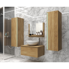 Anrallogin Venezia Alius A1 fürdőszobabútor szett + mosdókagyló + szifon (arany tölgy) fürdőszoba bútor