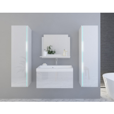 Anrallogin Venezia Dream II. fürdőszobabútor szett + mosdókagyló + szifon - 80 cm (fényes fehér) fürdőszoba bútor