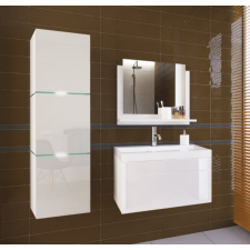 Anrallogin Venezia Ibiza I. fürdőszobabútor szett + mosdókagyló + szifon - 80 cm (fényes fehér) fürdőszoba bútor