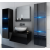 Anrallogin Venezia Like II. fürdőszobabútor szett + mosdókagyló + szifon (fényes fekete)
