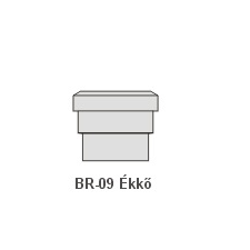 Anro BR-09 Ékkő, pattintós középkonzol - natúr dekoráció
