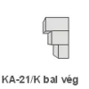 Anro KA-21/K díszlécre - Bal oldali véglezárás